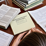 **Image:** A person studying environmental science textbooks and certification materials, surrounded by notes and practice exams. Focus on the determination and study aspect.