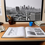 **  "Studying for Environmental Technician Exam, focused, desk cluttered with textbooks and past papers, diagram of air pollution control in background, determination."

**