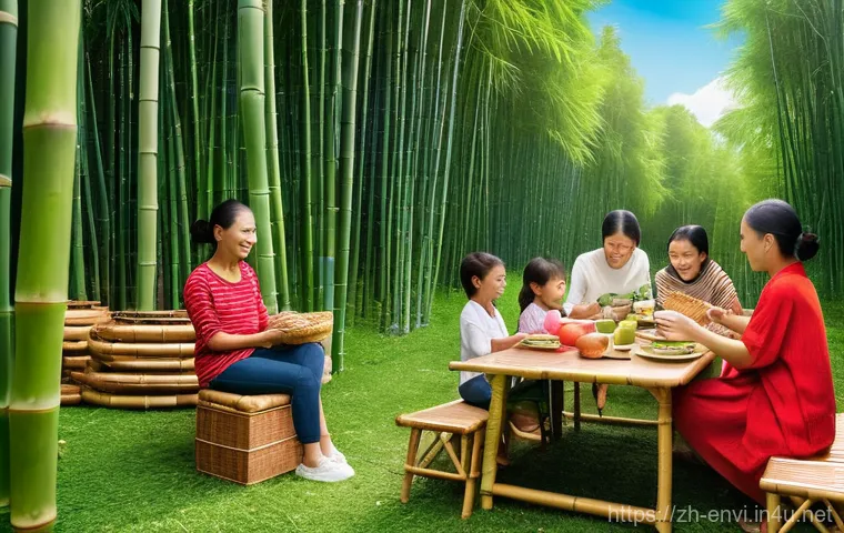 환경기술 분야 전망 분석 - **Prompt: "Bamboo Green Revolution"**
    A bright, clean, and optimistic scene showcasing the "bamb...