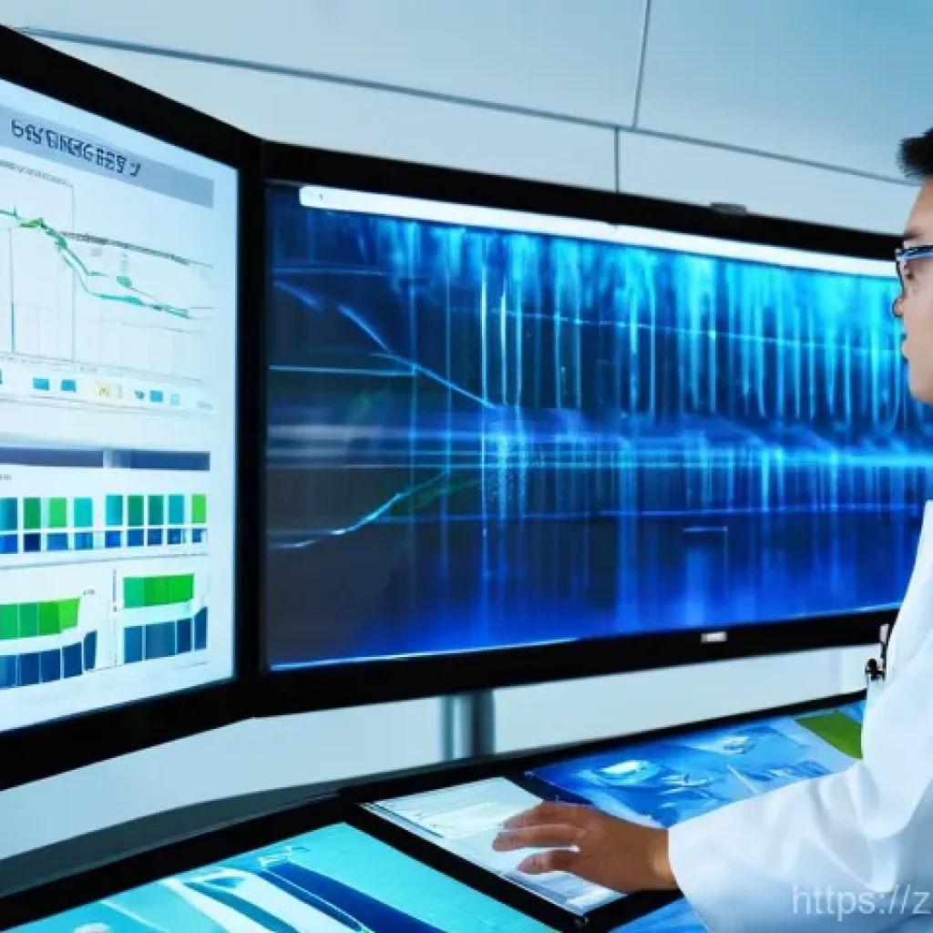 환경공학 실무 프로젝트 - **Smart Water Management Control Center**
"A brightly lit, futuristic control room at an intelli...