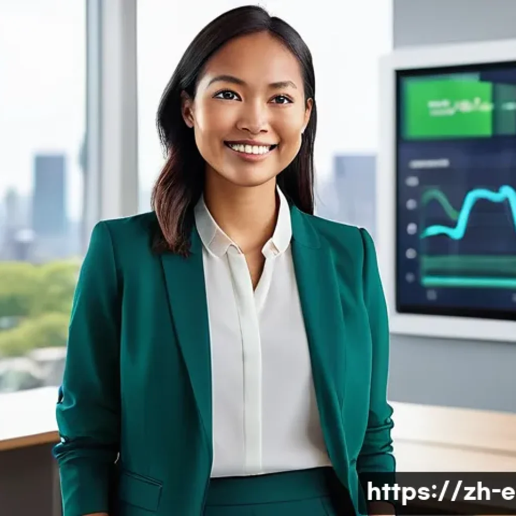환경 관련 자격증 종류 - **Prompt 1: The Ascendant Green Professional**
A vibrant, medium shot of a confident young profe...