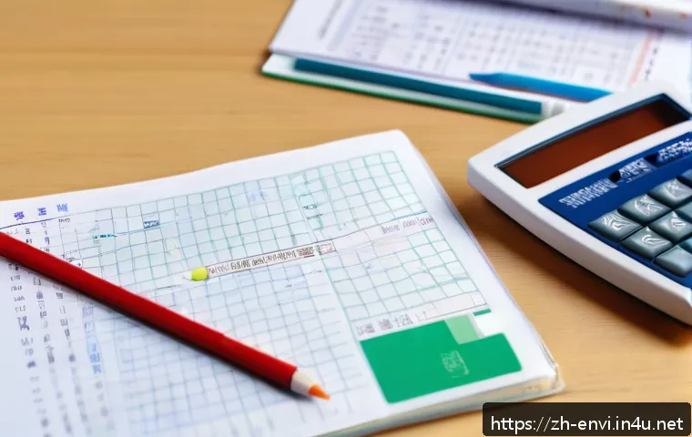 환경기사 실기시험 필수 준비물 - A detailed study desk setup for an exam day in a modern Chinese environment, featuring neatly arrang...